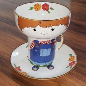 Vintage 70s/80s Child Teacup Bowl & Saucer Set